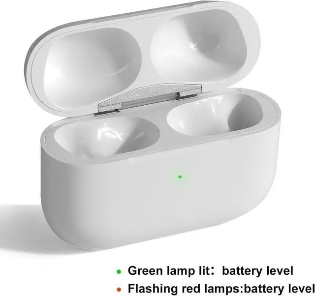 Alt view image 4 of 5 - Wireless Charging Case for AirPods Pro 1st/2nd Generation, USB C Replacement CasWireless Charging Case for AirPods Pro 1st/2nd Generation, USB C Replacement Case (White) e
