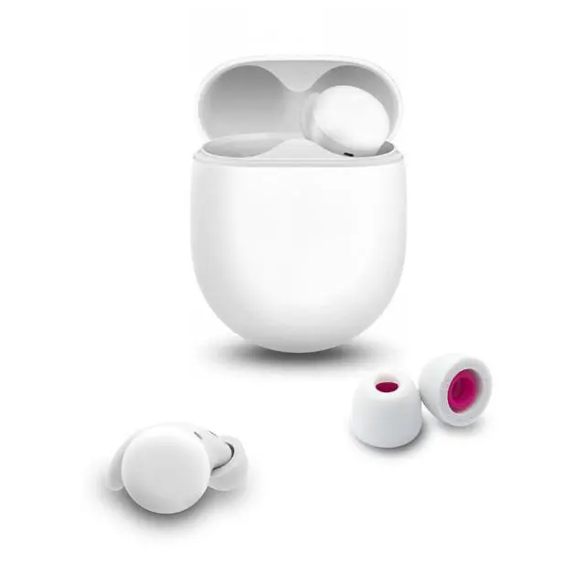 Alt view image 2 of 6 - Replacement Foam Eartips for Google Pixel Buds A-Series Earbuds | Not for Pixel Buds Pro/Pro 2, Extra Small Memory Foam Tips, Fit in Charging Case, 3 Pairs, White/Gray