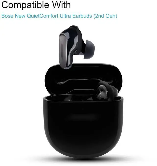 Alt view image 2 of 5 - Replacement Ear Tips for Bose New QuietComfort Ultra Earbuds | Memory Foam Tips, 3 Pairs (S/M/L) Black