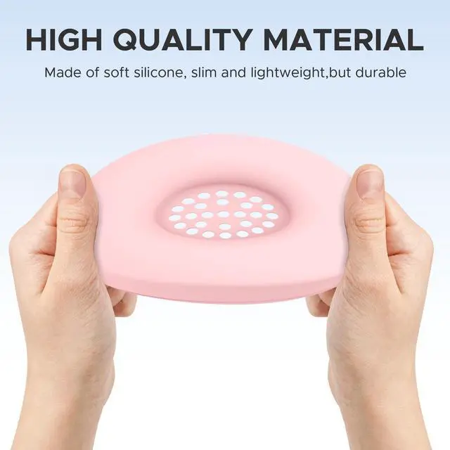 Alt view image 6 of 7 - 3 in 1 Silicone Protective Cover Compatible with Beats Solo 4 Headphones,Anti-Scratch Shockproof Earpads Cover/Shell Cover/Headband Cover,Soft Silicone Protector Accessories (Pink)