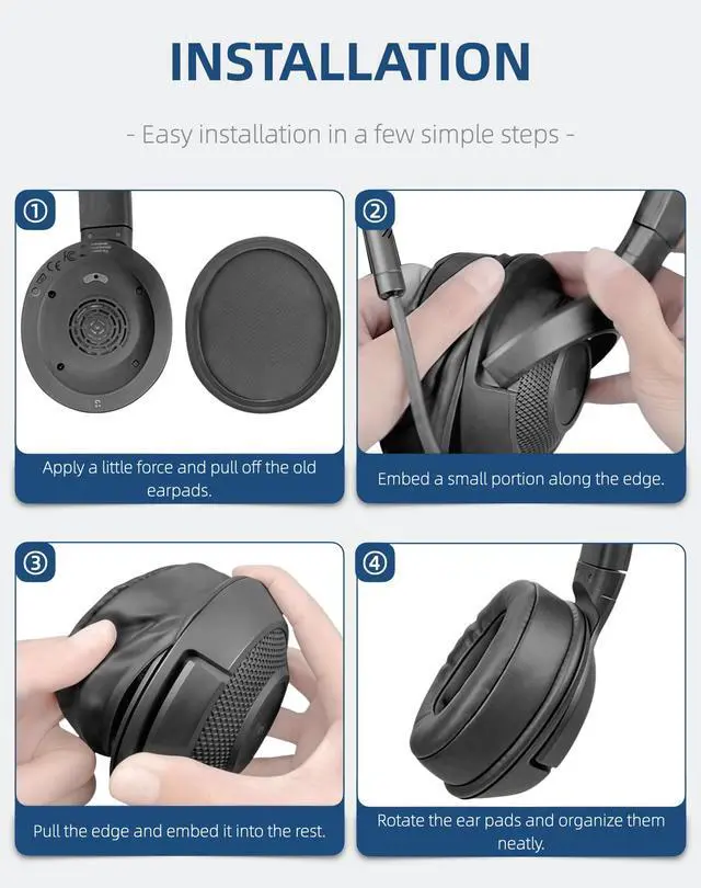 Alt view image 5 of 5 - Replacement Ear Pads for Razer Kraken X (Pink) | Soft protein leather, memory foam cushions. For gaming, music. Fits Kraken X, X USB, Kitty Edition. Easy to replace
