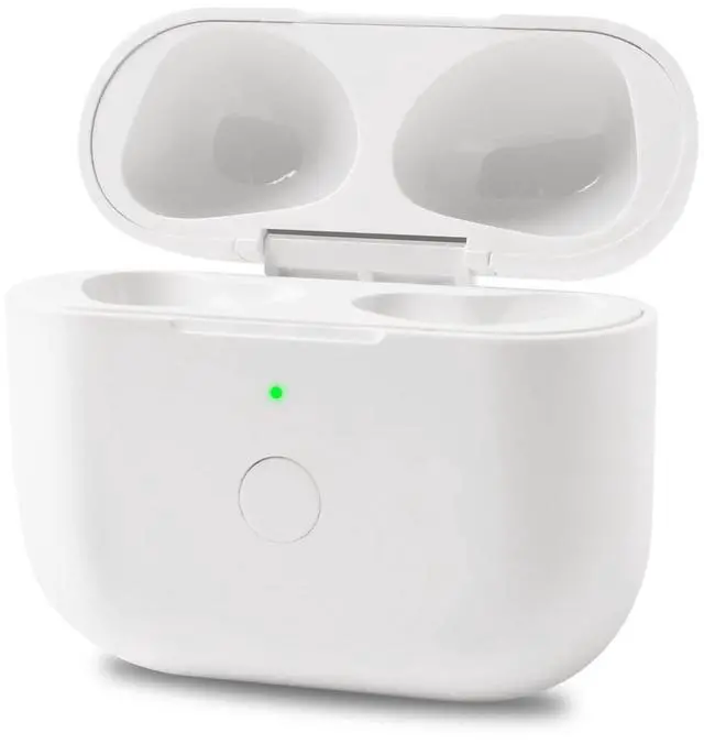Main image of Wirelss Charging Case Compatible with AirPod 3, Replacement 3rd Generation Charger Case with Bluetooth Pairing Sync Button (Beige White) Style3