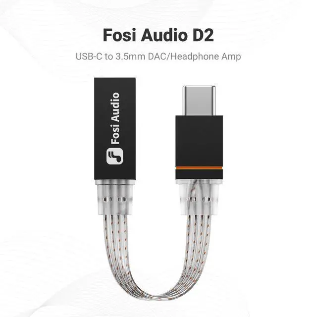 Alt view image 2 of 5 - D2 USB C to 3.5mm Audio Adapter Dongle, DAC Amp for IM4 Wired IEM Earbuds, Headphone Jack Adapter with Mic Support, Type C Male to 3.5mm Female, 32bit/384kHz