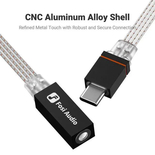 Alt view image 4 of 5 - D2 USB C to 3.5mm Audio Adapter Dongle, DAC Amp for IM4 Wired IEM Earbuds, Headphone Jack Adapter with Mic Support, Type C Male to 3.5mm Female, 32bit/384kHz