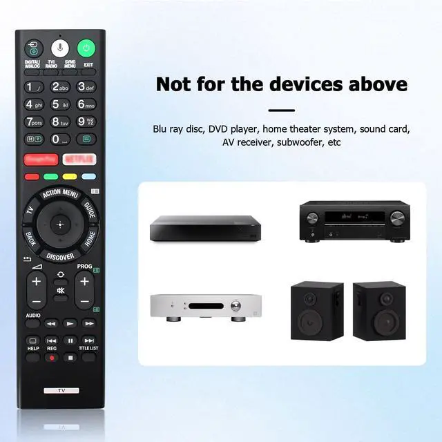 Alt view image 3 of 7 - Replacement Voice Remote Control for Sony Smart TVs (Bravia / 4K UHD/LED/LCD) Compatible with RMF-TX200U/201U/220U/310U/500U/520U/600U/611U/700C