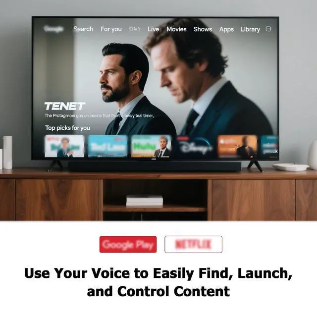 Alt view image 4 of 7 - Replacement Voice Remote Control for Sony Smart TVs (Bravia / 4K UHD/LED/LCD) Compatible with RMF-TX200U/201U/220U/310U/500U/520U/600U/611U/700C