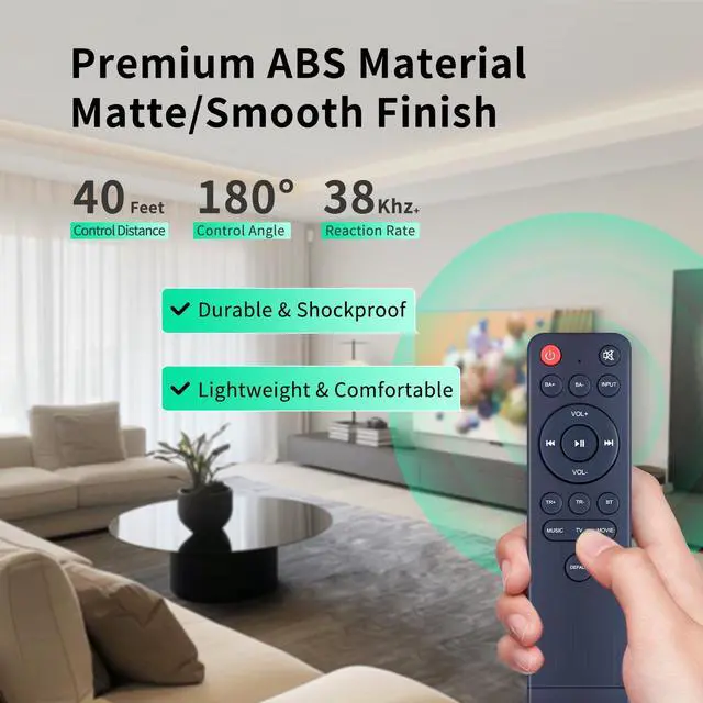Alt view image 5 of 7 - New Sound Bar Replacement Remote Control for Wohome S11 S29 Soundbar
