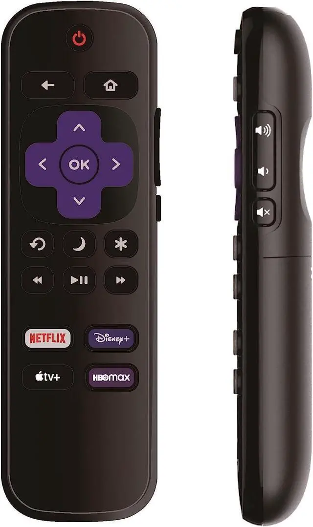 Alt view image 4 of 5 - OEM Replacement Remote Control fits for All Onn. Roku TV Smart 4K Ultra HDTV with 4 Shortcut APP Keys - Netflix, Disney Plus, Apple TV+, and HBO Max Buttons