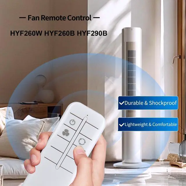 Alt view image 2 of 7 - Replacement Remote Control for Honeywell Tower Fan HY260W, HYF260W, HYF260B | For HY260W HYF260W HYF260B HYF290B Series Tower Fan