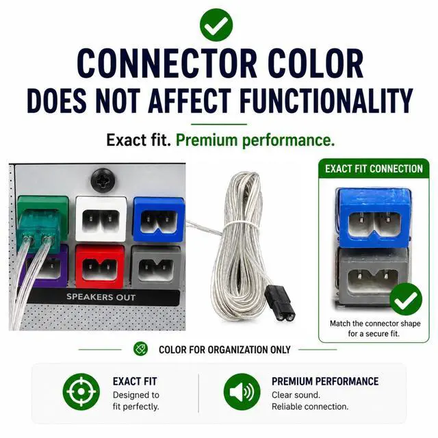 Alt view image 3 of 6 - Speaker Wire Cables for Samsung Home Theater Series SWA - 9500S 9000 8500S 8000S 7000 6000 5000 4000 3000 HT-C HT-BD HT-FM HT-J HT-D PS-WJ (2 * 33ft)