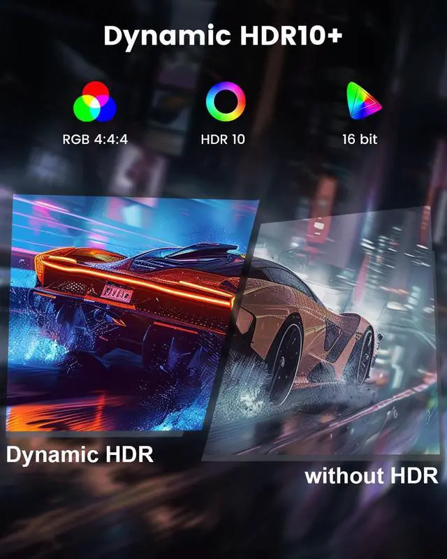 Alt view image 6 of 6 - 16K DisplayPort 2.1 Cable 40Gbps Display Port Cord 10FT/3M | DP 2.1 Cable Support HDR/HDCP/DSC 1.2a, FreeSync G-Sync for Gaming Monitor 5090 7900XTX