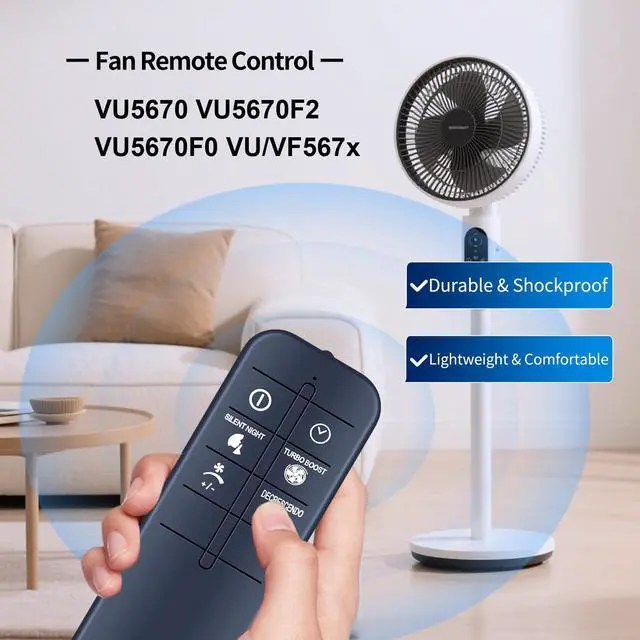 Alt view image 2 of 7 - New Replacement Remote Control for Rowenta Fan Turbo Silence Extreme VU5670 Series VU5670F2 VU5670F0 VU/VF567x