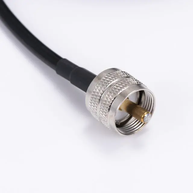 Alt view image 4 of 5 - UHF Male to UHF Female S0239 Right Angle Cable RG58 16 feet with NMO Conversion Adapter for Two-Way CB Mobile Radio, Radio Antenna