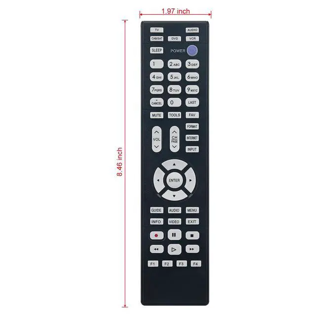 Alt view image 4 of 7 - 290P187020 Replace Remote Control fit for Mitsubishi TV LT-40164 LT-46164 | WD-60738 WD-65738 WD-65838 LT-55154 LT-55164 LT-55265 LT-46265 WD-73738 WD-73838 WD-82738 WD-82838 290P187A20 290P187B20