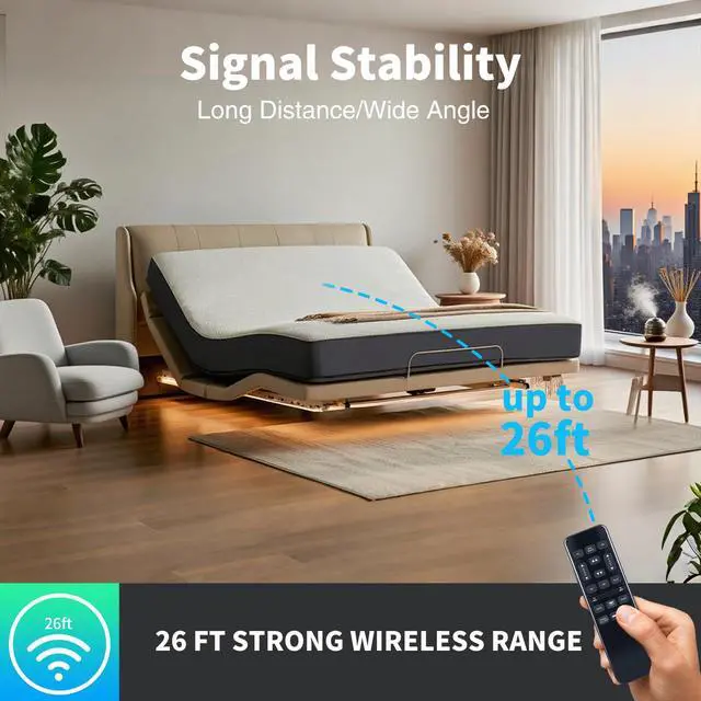 Alt view image 6 of 7 - HJH55 RemoteforWayfair Sleep,Bedtech,Richmat,iFlex,Mattress Firm Bed | Easy pairing,forNU203,BT-3000, Kingsdown Delight Motion TrueMotion 1000,TM1000 Sierrasleep By Ashley M9X842,iFlex470/600/3000