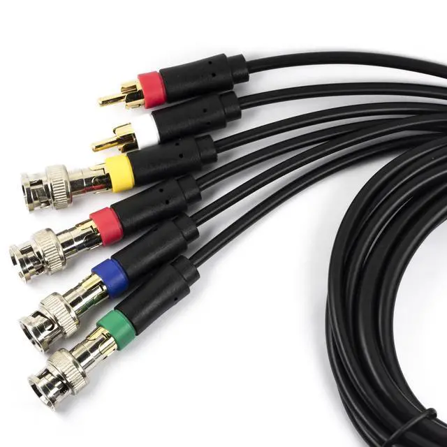 Alt view image 3 of 6 - 4 in 1 RGB Sync Video Audio RCA Cable for Sega Mega Drive MD1 MD2 Genesis Saturn DC Dreamcast SS RGBS Cord 6FT