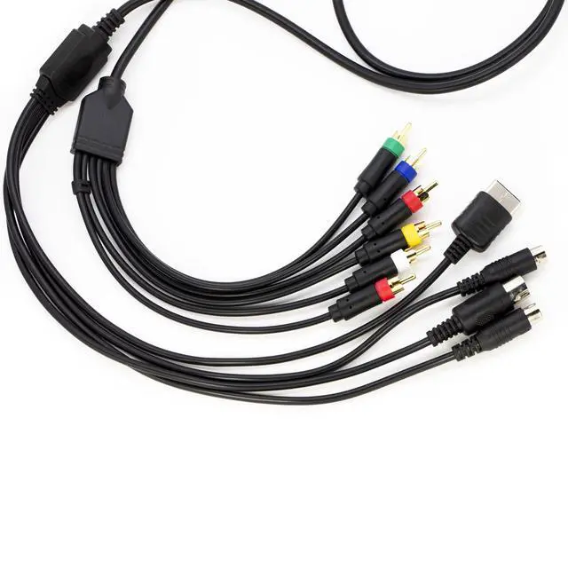 Alt view image 5 of 6 - 4 in 1 RGB Sync Video Audio RCA Cable for Sega Mega Drive MD1 MD2 Genesis Saturn DC Dreamcast SS RGBS Cord 6FT