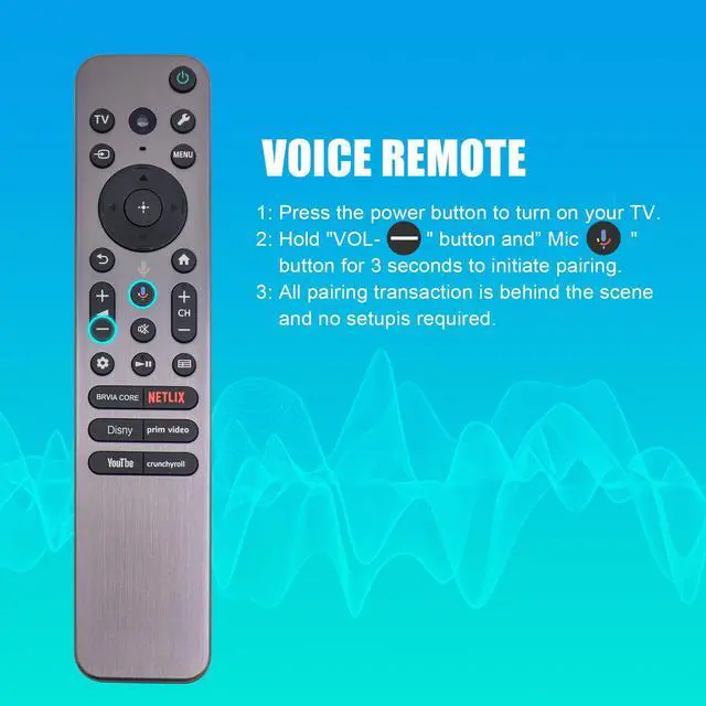 Alt view image 4 of 6 - RMF-TX910U Voice Remote Replacement for Most Sony 2023 2024 Bravia TVs, Includes Voice, Backlight, Beep Locator Function and Metal Case, Compatible with Sony a80l a95l XR-55A95L, XR-65A95L, 77A95L