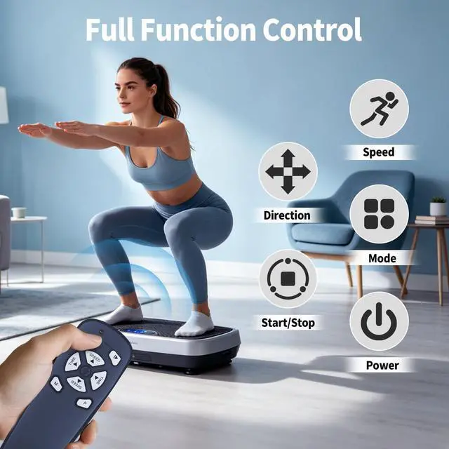 Alt view image 5 of 7 - Vibration Plate Replacement Remote Control for ADVENOR/EILISON/ROTAI/FEIERDUN/PowerFit Vibration Plate Exercise Machine, Black