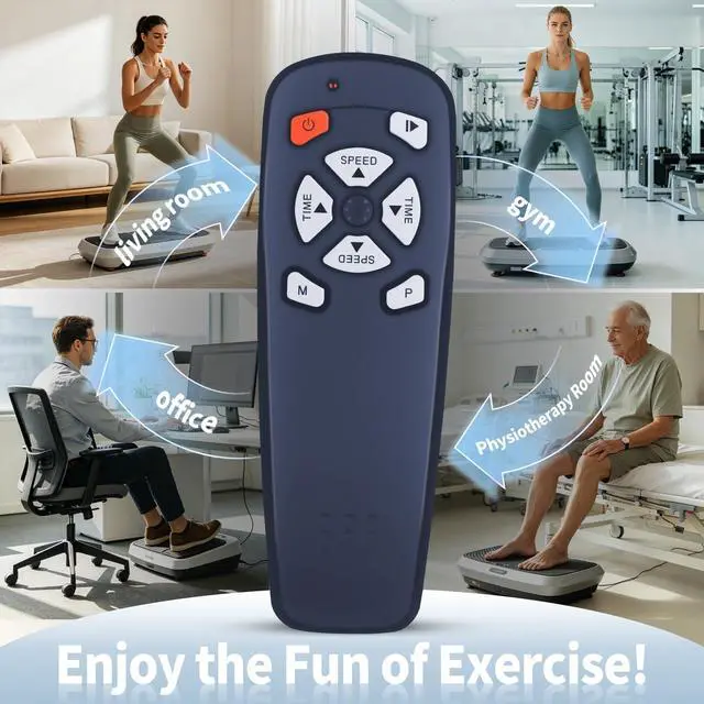 Alt view image 7 of 7 - Vibration Plate Replacement Remote Control for ADVENOR/EILISON/ROTAI/FEIERDUN/PowerFit Vibration Plate Exercise Machine, Black