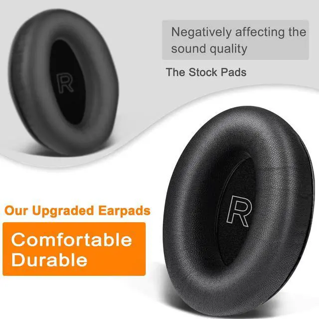 Alt view image 4 of 5 - Lambskin Earpads for Bose A30 Aviation Headphones - Black | Not Fit Bose Aviation (A20/X A10) Headphones