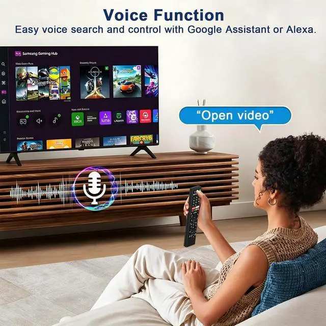 Alt view image 5 of 7 - Replacement Voice Remote Control for Sony-Bravia-TVsfor All 2019-2026 Sony 4K UHD LED LCD HD Smart TVs