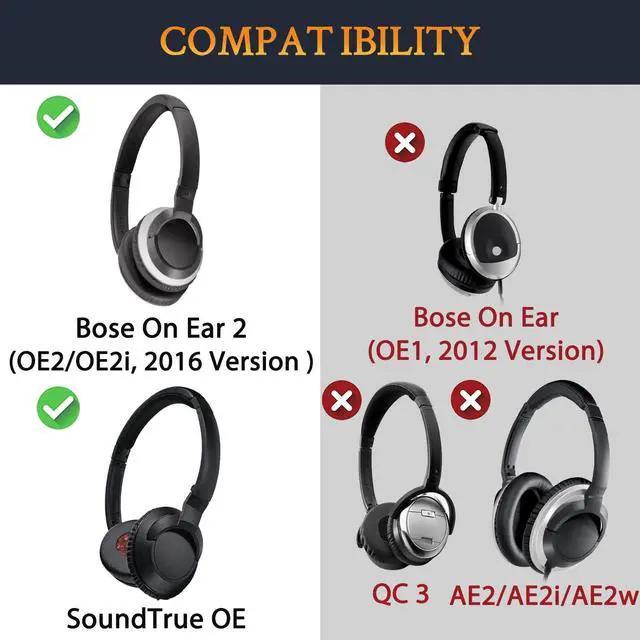Alt view image 2 of 7 - Headband for Bose OE2/OE2i, SoundTrue OE On-Ear Headphones, Replacement Headstrap Pad Repair Part - Black