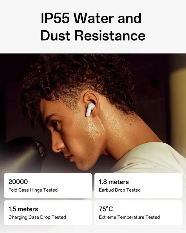 Alt view image 7 of 7 - Enco Buds3 Pro True Wireless Earbuds, Bluetooth 5.4 in-Ear Headphones Stereo, Clear Vocals, Deep Bass, 54H Playtime, 12.4mm Dynamic Driver, Personalized Equalizer, IP55, White