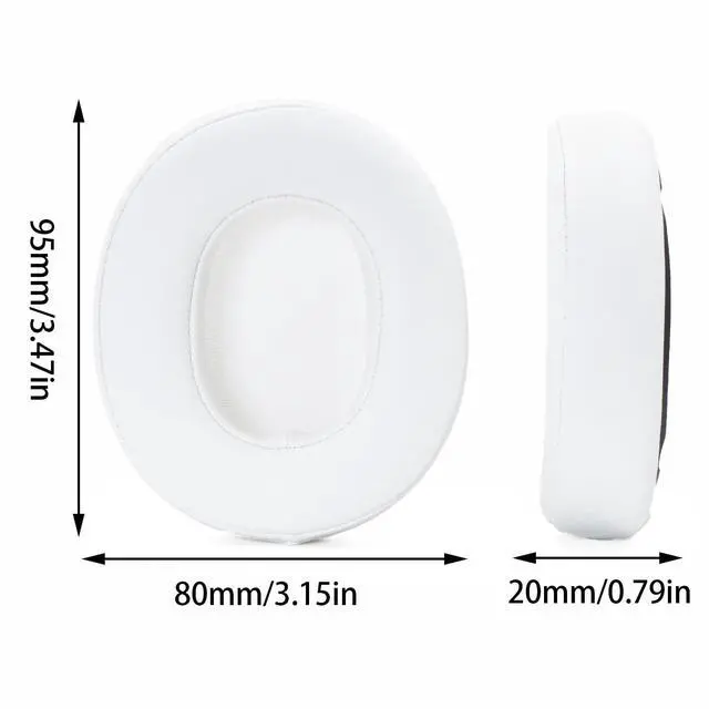 Alt view image 4 of 5 - Replacement Ear Pads for Skullcandy Crusher Evo/Hesh ANC/Evo - White | for Skullcandy Crusher Wireless/ANC/Evo, Hesh 3/ANC/Evo,Venue ANC Headphone Leather Cushions, Headset Earpads, Ear Cups Cover