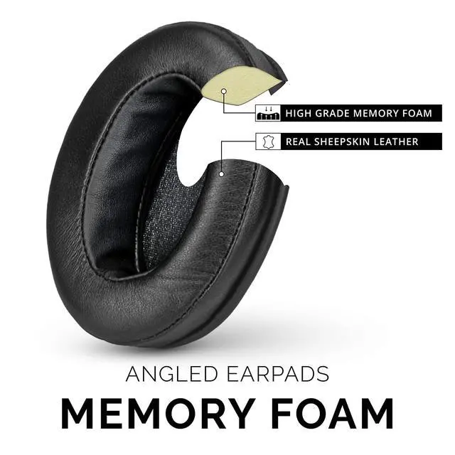 Alt view image 7 of 7 - Sheepskin Leather Angled Memory Foam Earpad - Suitable for Large Over The Ear Headphones - AKG, HifiMan, ATH, Philips, Fostex