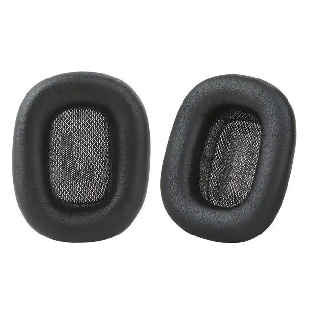Main image of Lambskin Ear Cushions for Apple AirPods Max Headphones, Black | Sheepskin Genuine Leather, Memory Foam, Magnet, Sweat-proof & Excellent Noise Isolation