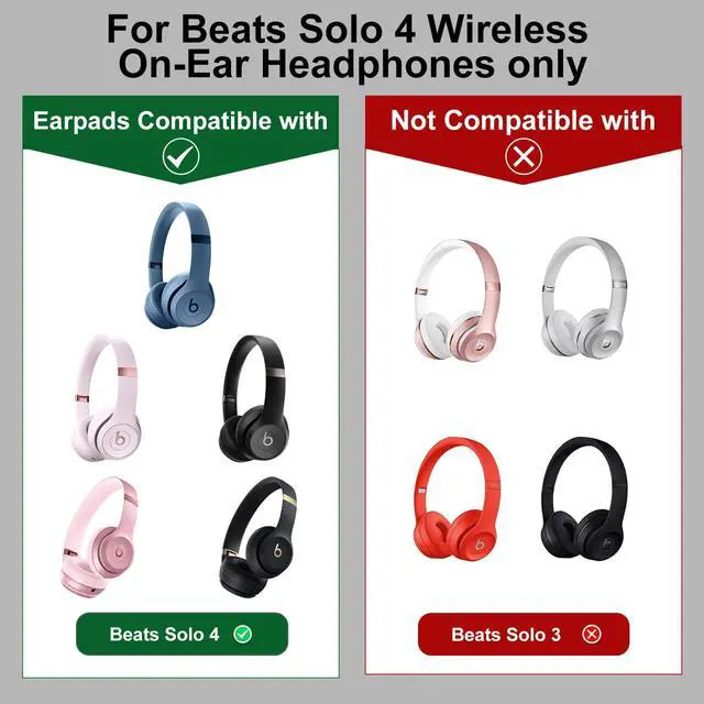 Alt view image 2 of 7 - Replacement Ear Pads for Beats Solo 4 On-Ear Headphone, Black | Solo 4 Ear Pads for Beats Solo4 Headphone