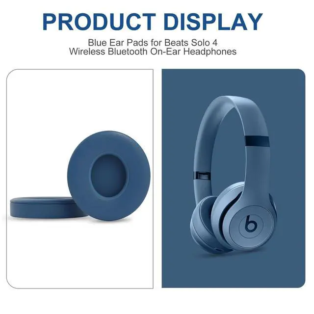 Alt view image 5 of 7 - Replacement Ear Pads for Beats Solo 4 On-Ear Headphone, Blue | Solo 4 Ear Pads for Beats Solo4 Headphone