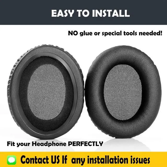 Alt view image 5 of 6 - Audition Pro Earpads Cushion for Avantree Audition Pro/HT4189/HT5009/HT5150/HT41899/HT3189/DG59M/C519M/BTHS-AS9 Wireless Bluetooth Over Ear Headphones Ear Cushions with Protein Leather