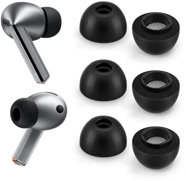 Main image of Foam Ear Tips for Samsung Galaxy Buds3 Pro - Ultimate Comfort and Unshakeable Fit with Memory Foam Earbud Tips, Earbud Replacement Tips for Galaxy Buds 3 Pro - M
