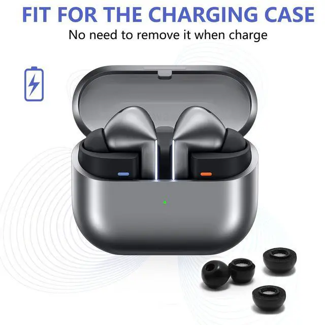 Alt view image 3 of 6 - Foam Ear Tips for Samsung Galaxy Buds3 Pro - Ultimate Comfort and Unshakeable Fit with Memory Foam Earbud Tips, Earbud Replacement Tips for Galaxy Buds 3 Pro - M