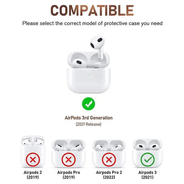 Alt view image 2 of 6 - Compatible with Airpods 3rd Generation Case 2021 Cute Dream 3D Gitter Stars Clear Protective Cover with Strap Keychain Airpod Gen 3 Case for Girls Women (3rd - Stars Pink)
