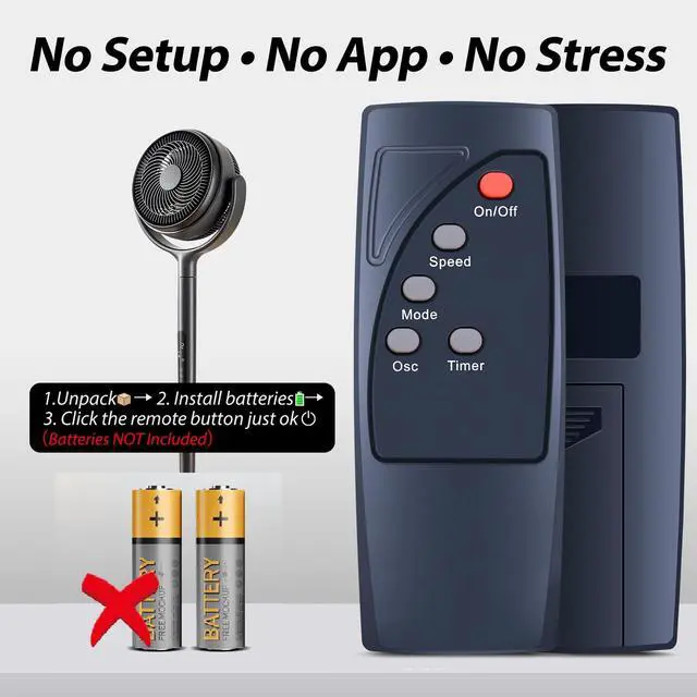 Alt view image 7 of 7 - New Remote Control Replacement Compatible with AMZ Basics 16" Pedestal Fan FS40-10BR (60W, Black)