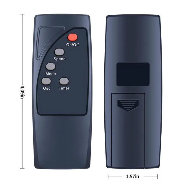 Alt view image 6 of 7 - New Remote Control Replacement Compatible with AMZ Basics 16" Pedestal Fan FS40-10BR (60W, Black)