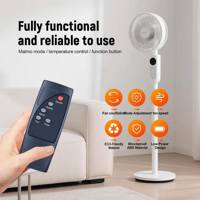 Alt view image 5 of 7 - New Remote Control Replacement Compatible with AMZ Basics 16" Pedestal Fan FS40-10BR (60W, Black)