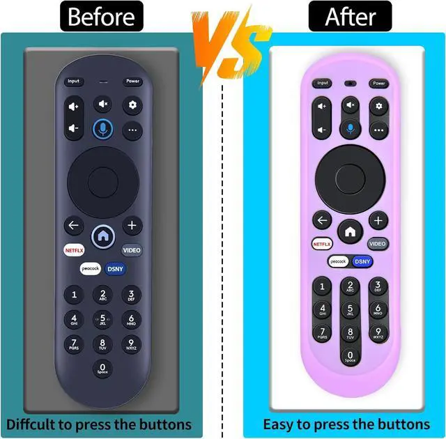 Alt view image 4 of 7 - Remote Cover for Xumo TV Remote, Silicone Case for Pioneer Element Hisense XUMO Remote Control Protector, Glow in The Dark (Pink)