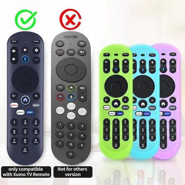 Alt view image 2 of 7 - Remote Cover for Xumo TV Remote, Silicone Case for Pioneer Element Hisense XUMO Remote Control Protector, Glow in The Dark (Pink)