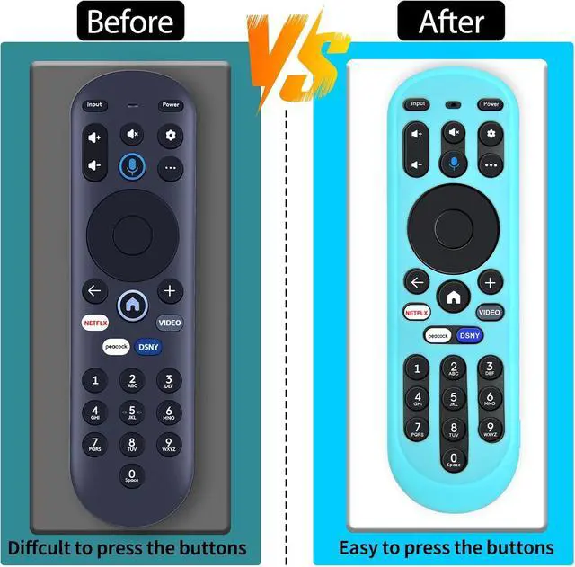 Alt view image 4 of 7 - Remote Cover for Xumo TV Remote Silicone Case for Pioneer Element Hisense XUMO Remote Control Protector, Glow in The Dark (Blue)