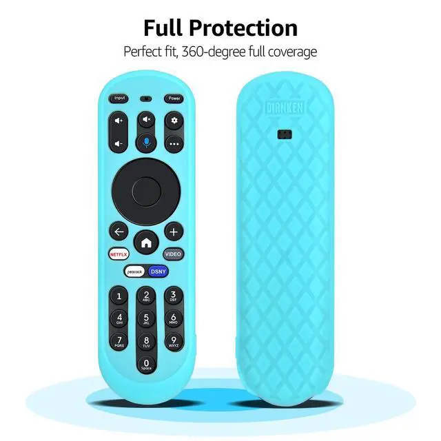 Alt view image 5 of 7 - Remote Cover for Xumo TV Remote Silicone Case for Pioneer Element Hisense XUMO Remote Control Protector, Glow in The Dark (Blue)