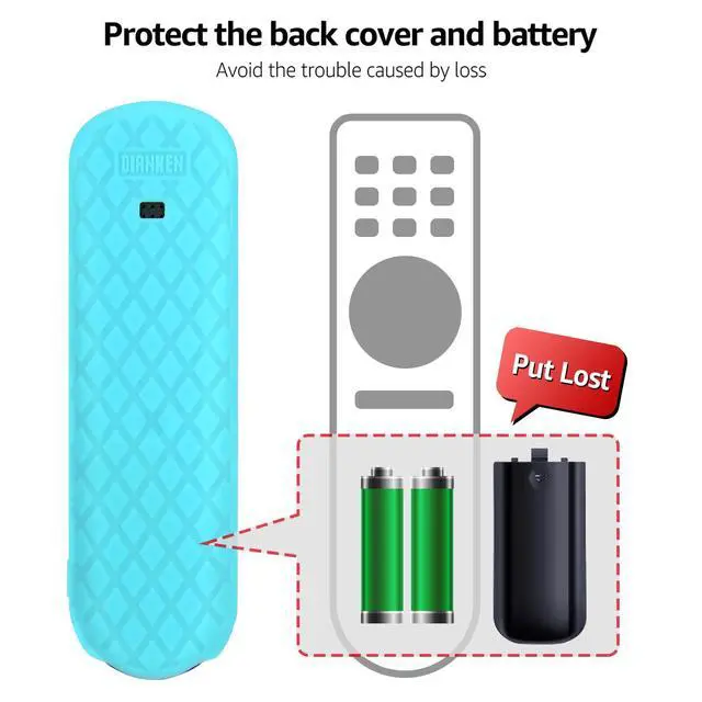 Alt view image 7 of 7 - Remote Cover for Xumo TV Remote Silicone Case for Pioneer Element Hisense XUMO Remote Control Protector, Glow in The Dark (Blue)