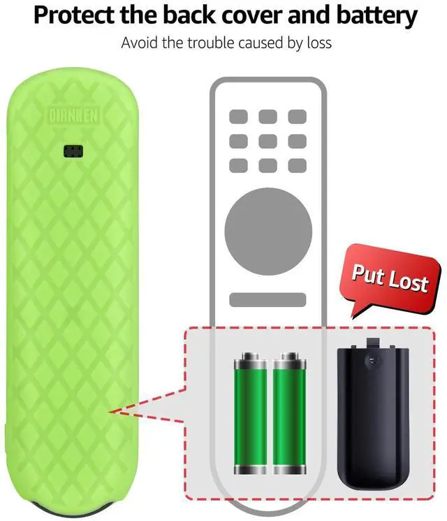 Alt view image 7 of 7 - Remote Cover for Xumo TV Remote, Silicone Case for Pioneer Element Hisense XUMO Remote Control Protector, Glow in The Dark (Green)