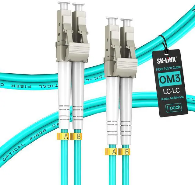 Main image of OM3 LSZH Multimode LC to LC Fiber Optic Patch Cable 20m/66ft | UPC Duplex 50/125um Fiber Optic Cord, 10GB 40GB Fiber Jumper for SFP+ Transceiver, Data Center Switch
