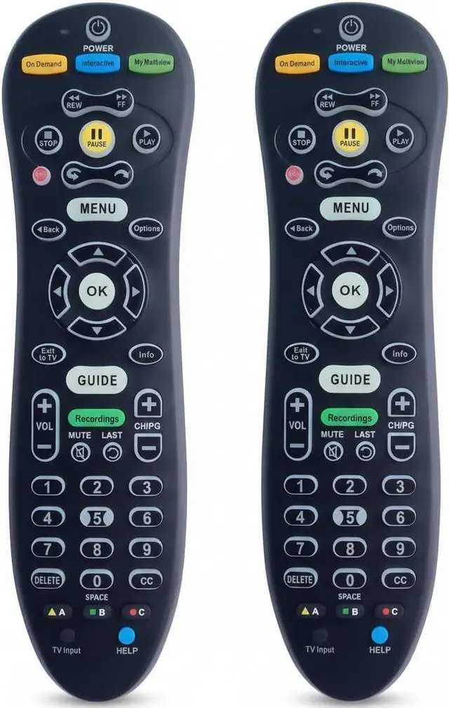 Main image of (2-Pack) Replacement for ATT S30-S1B Remote Control Compatible with U-Verse Uverse Receiver | Multi-Function Digital Controls