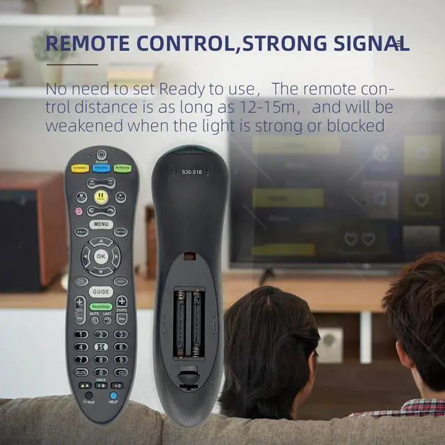 Alt view image 2 of 6 - (2-Pack) Replacement for ATT S30-S1B Remote Control Compatible with U-Verse Uverse Receiver | Multi-Function Digital Controls
