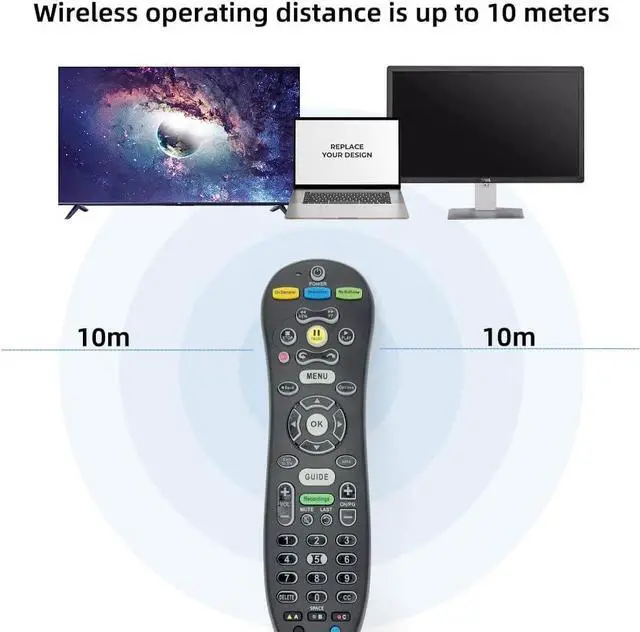 Alt view image 4 of 6 - (2-Pack) Replacement for ATT S30-S1B Remote Control Compatible with U-Verse Uverse Receiver | Multi-Function Digital Controls